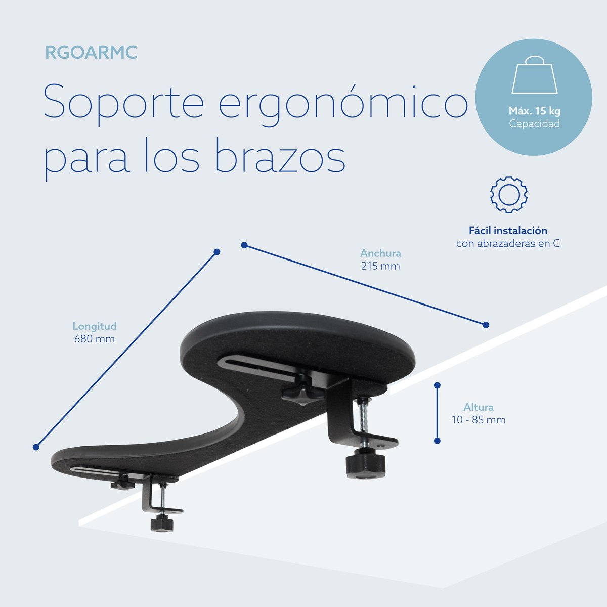 EAN 8719274490197 - R-Go Tools RGOARMC descansa muñecas Cuero vegano imagen 12