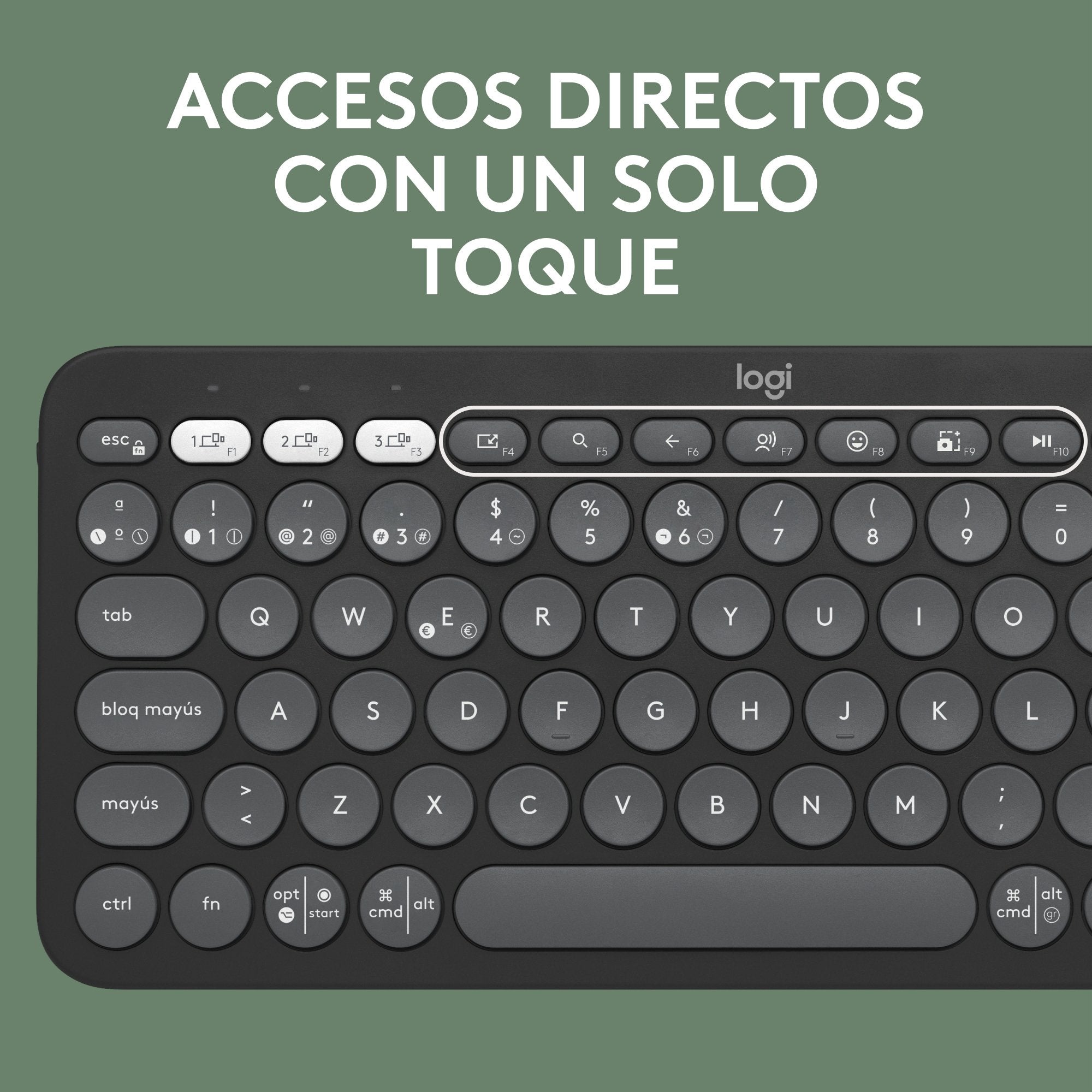 EAN 5099206111127 - Logitech 920-011827 teclado Universal RF Wireless + Bluetooth QWERTY Español Grafito imagen 9