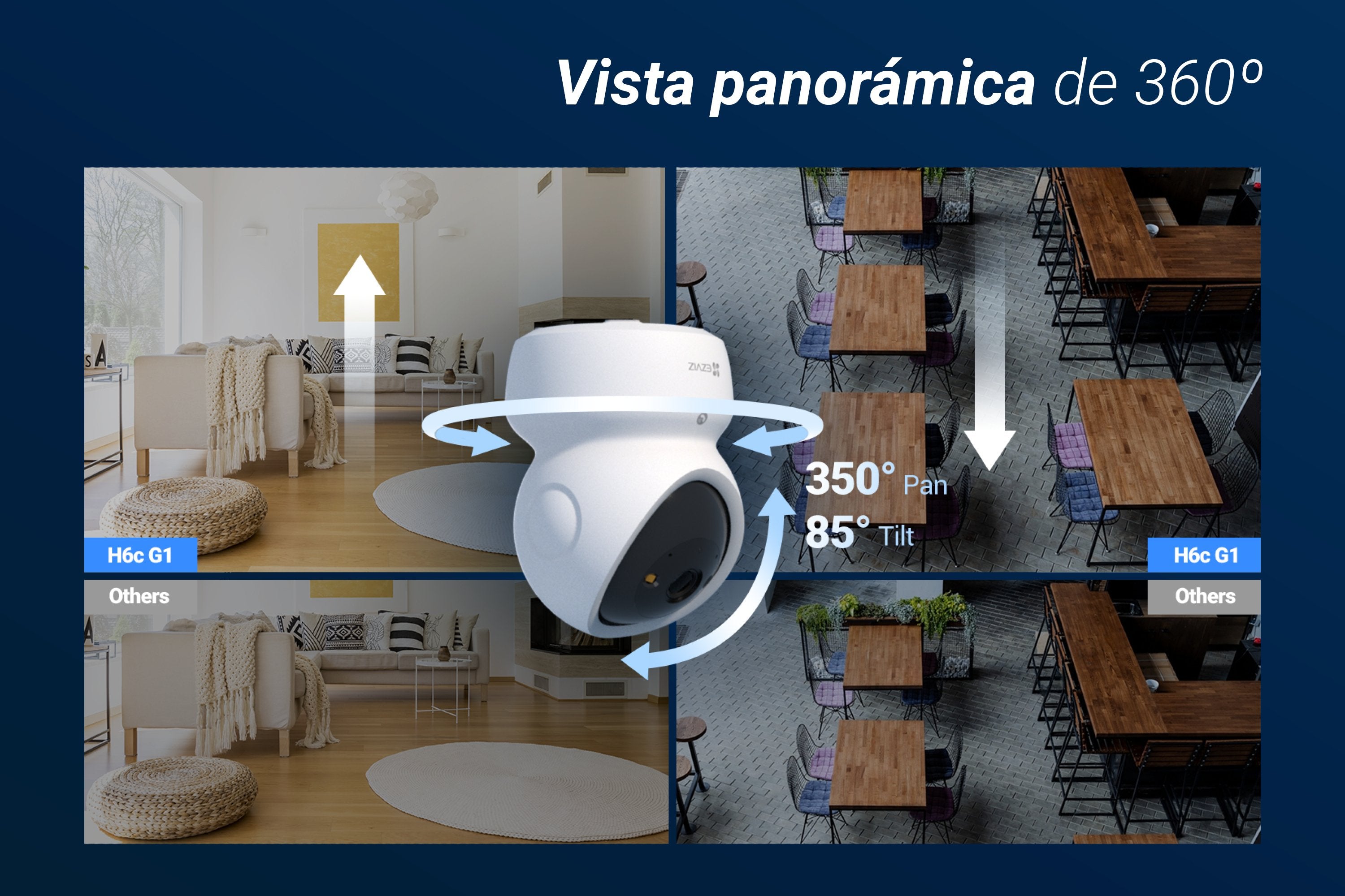 EAN 6941545642147 - EZVIZ H6c G1 3K Esférico Cámara de seguridad IP Interior 2880 x 1620 Pixeles Techo/Pared/Escritorio imagen 18