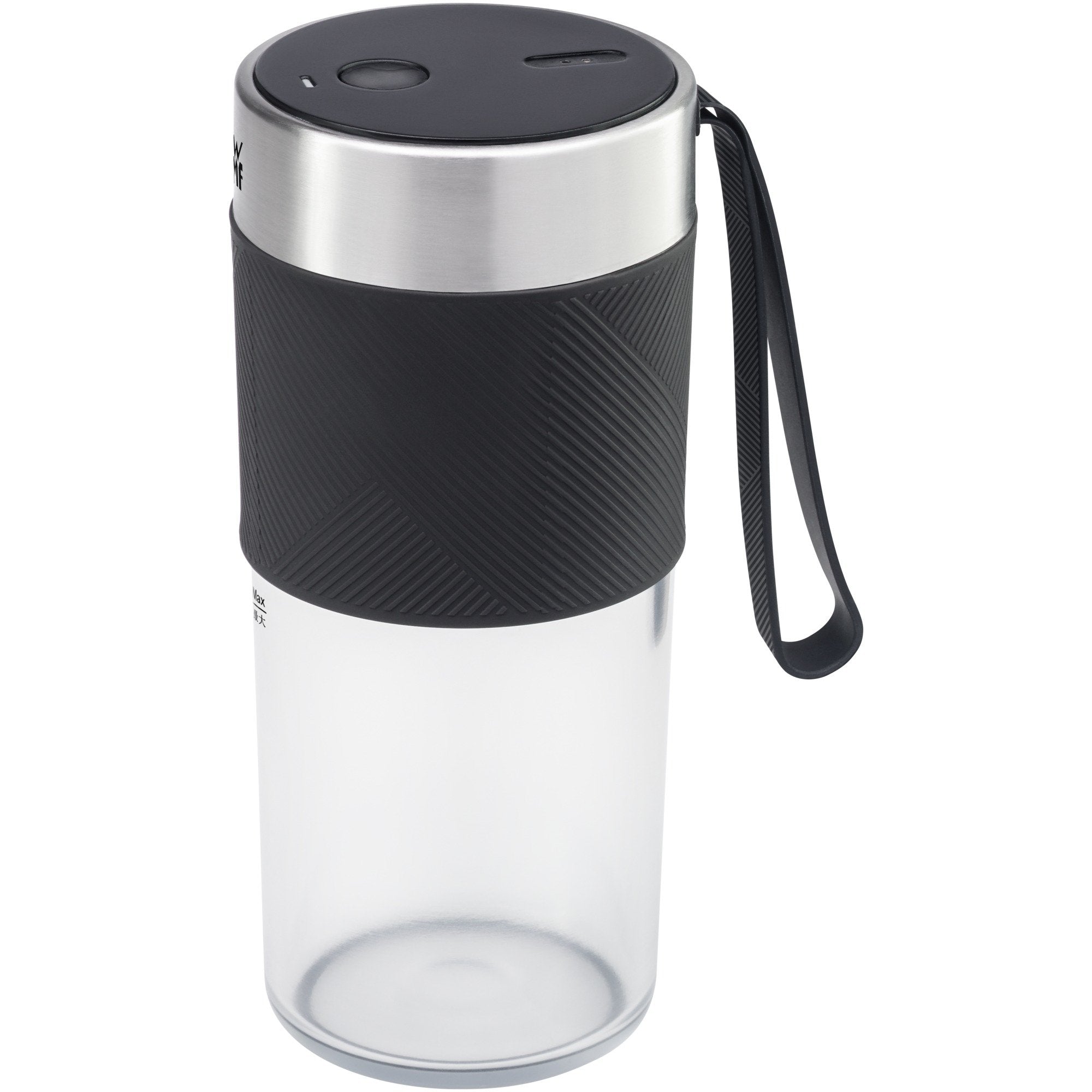 Batidora Wmf Kitchenminis Mix On The Go 0,3 L 50 W Negro, Acero Inoxidable, Transparente