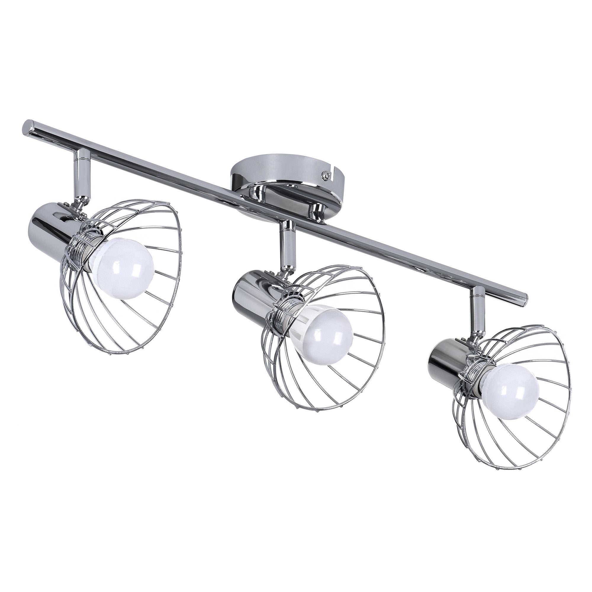 Activejet Gizel Tira De Luz De Pared De Techo Triple Cromo E14 Lámpara De Pared Para Sala De Estar