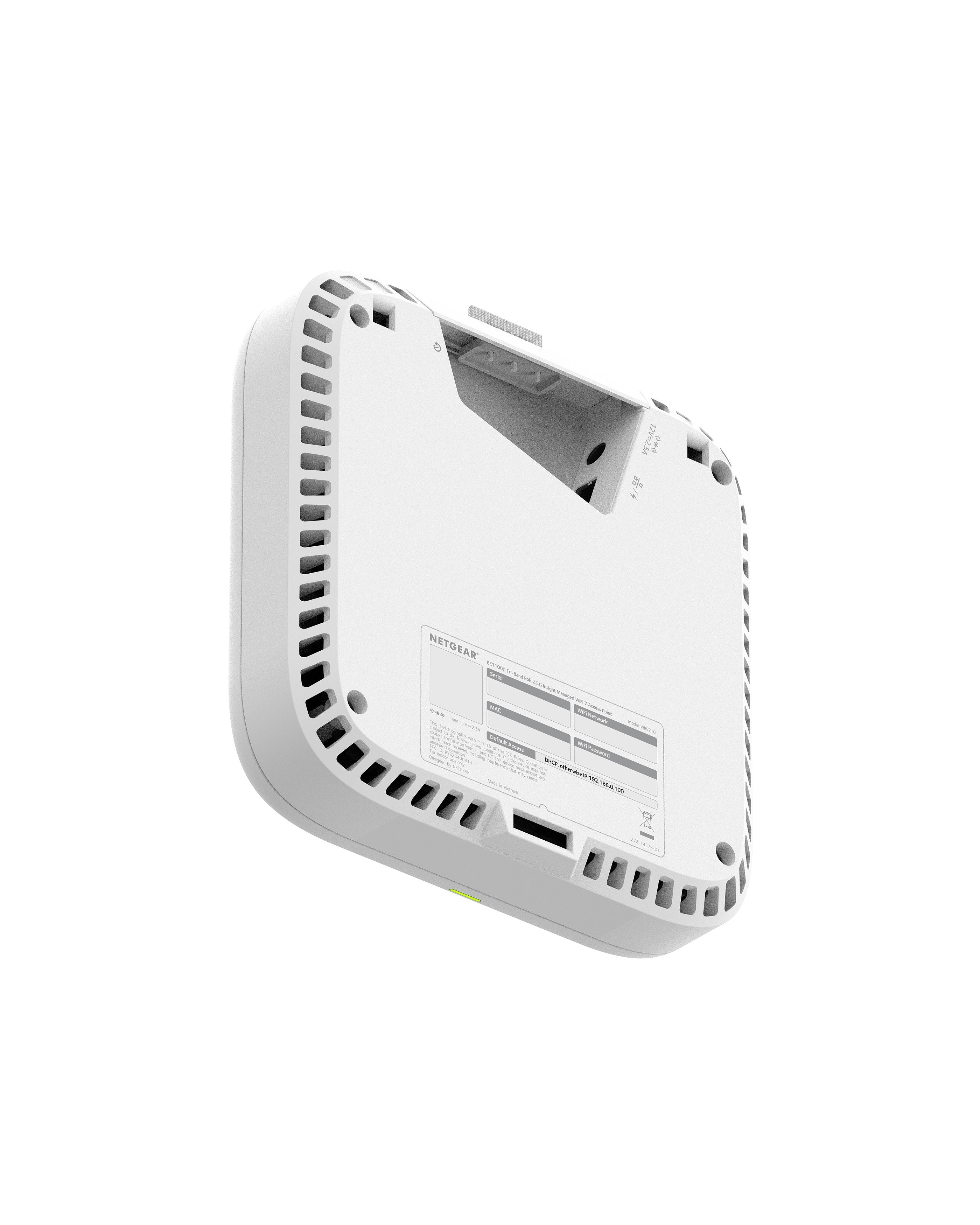 Netgear Business Wbe718 - Accesspoint - Wi-Fi 7 - Wi-Fi 6 - Wi-Fi 7 - 2.4 Ghz, 5 Ghz, 6 Ghz - Cloud-Verwaltet - Wand- Deckenmontage