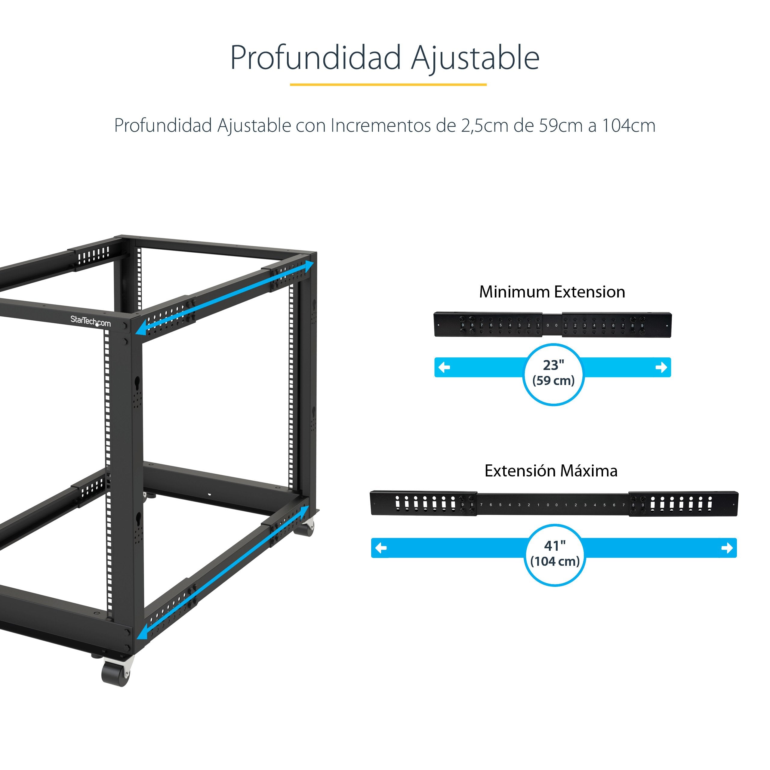 Startech Rack Marco Abierto Con Profundidad Ajust