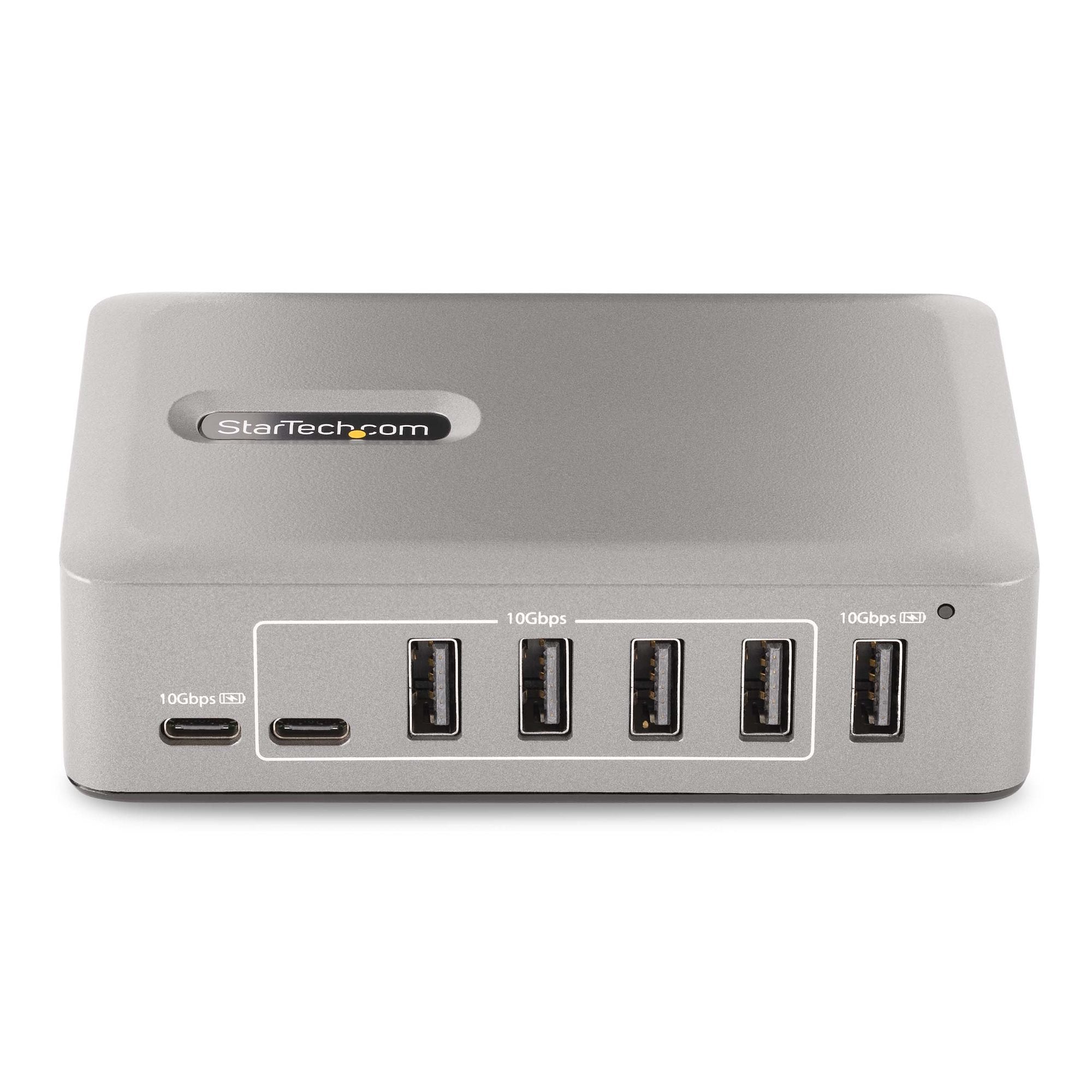 Startech Hub Usb-C De 10 Puertos - 8x Usb-A/2x Usb-C - Con Fuente De 65w - Usb 3.1 10gbps Certificación Usb-If
