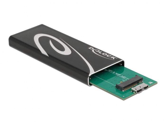 Delock 42007 Caja Para Disco Duro Externo Caja Externa Para Unidad De Estado Sólido (Ssd) Negro M.2