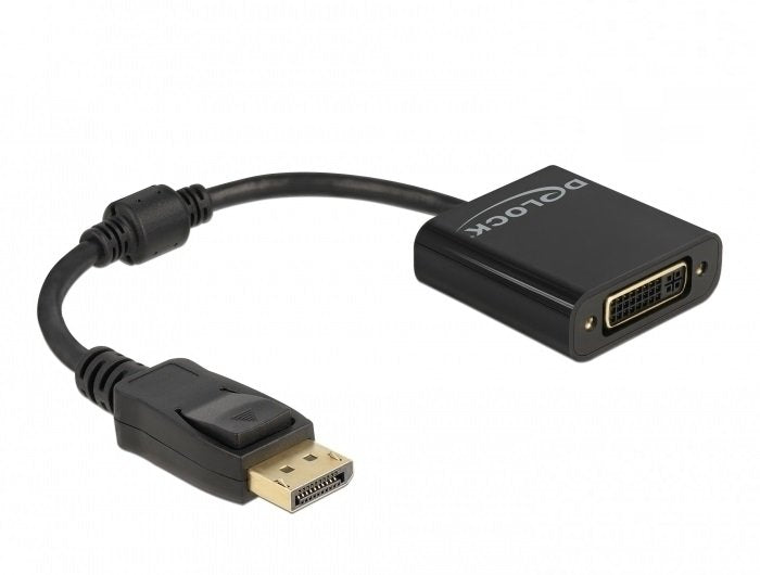 Delock Adaptador Displayport 1.2 Macho A Dvi Hembra 4k Passiv Negro