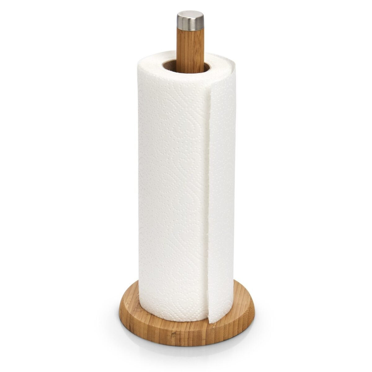 Zeller Present Küchenrollenhalter, Bambus/Edelstahl
