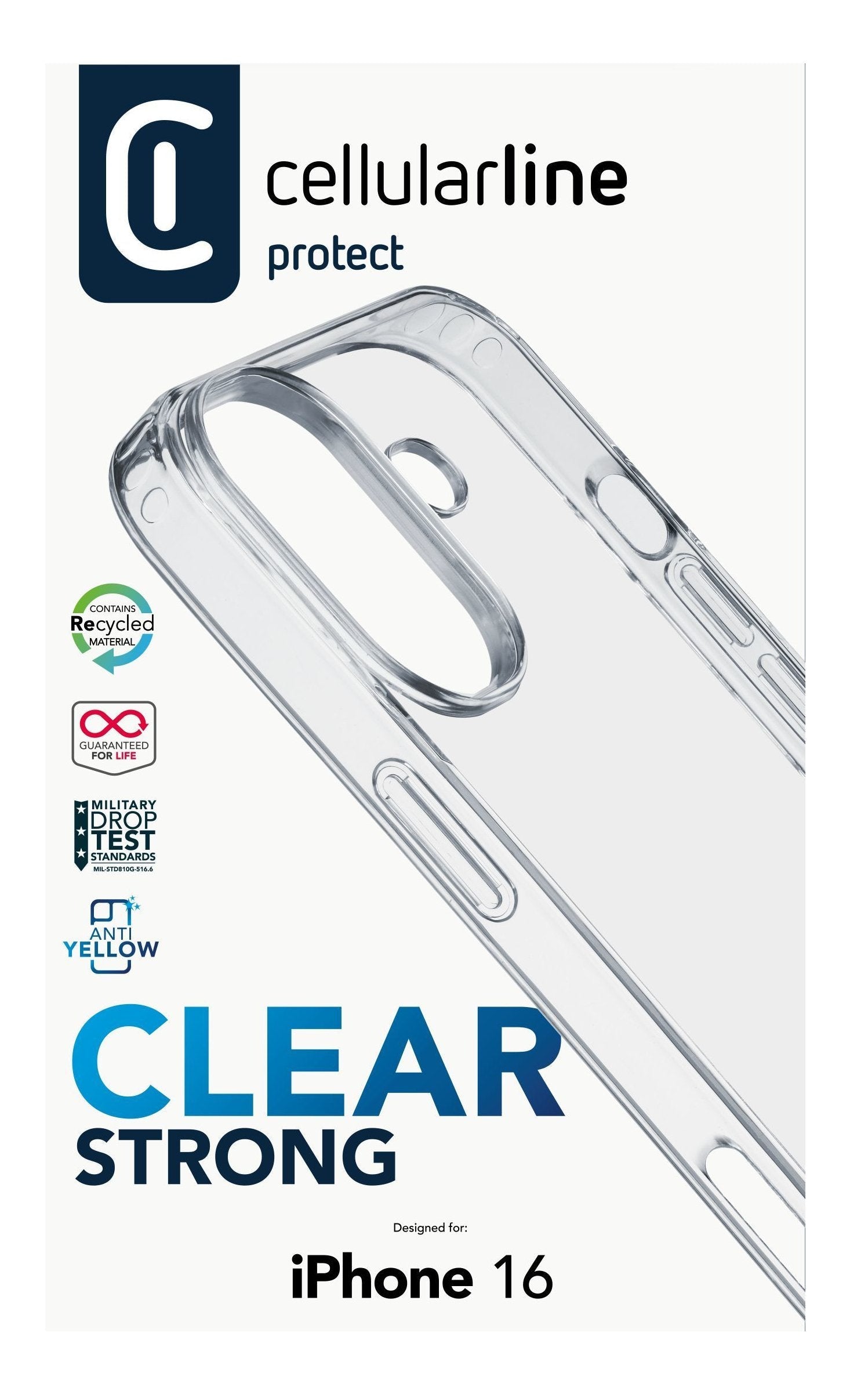 Cellularline Clear Strong Case Iphone 16