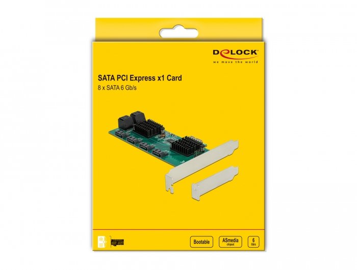 Tarjeta Delock Pci Express X1 Sata De 8 Puertos, Controlador