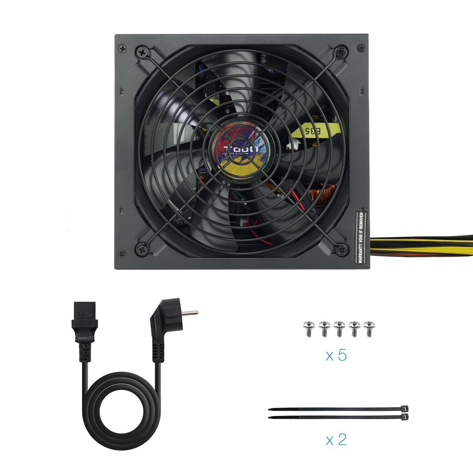 EAN 8433281010307 - TooQ TQAPOLO-700SP unidad de fuente de alimentación 700 W 20+4 pin ATX ATX Negro imagen 6