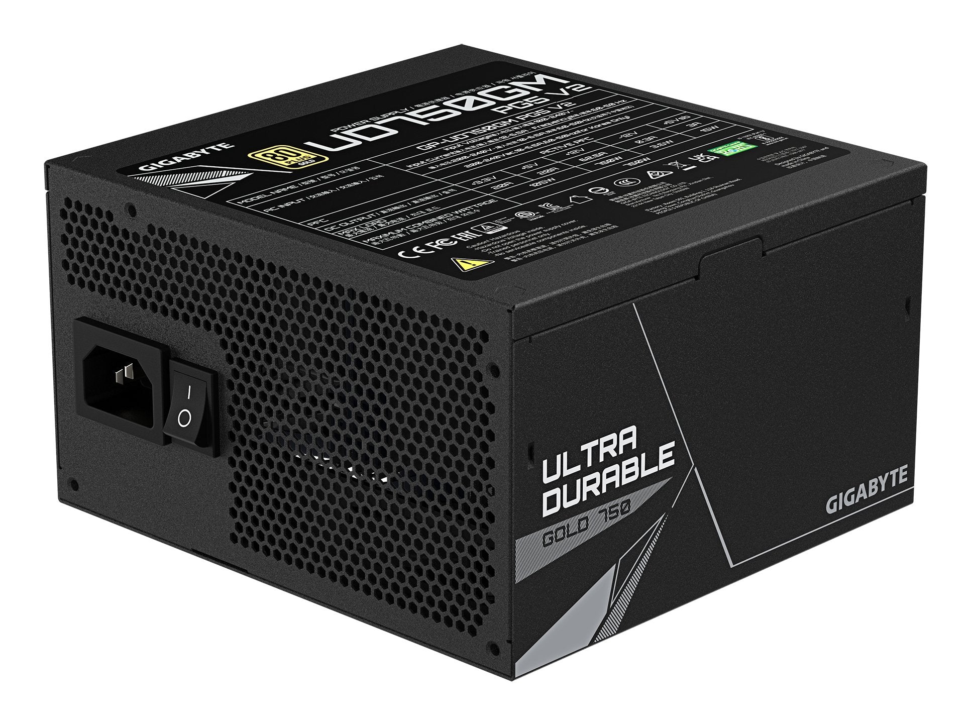 EAN 4719331555870 - GIGABYTE UD750GM PG5 V2 unidad de fuente de alimentación 750 W 20+4 pin ATX Negro imagen 4