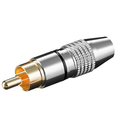 Goobay 11905 Conector Rca Negro, Metálico