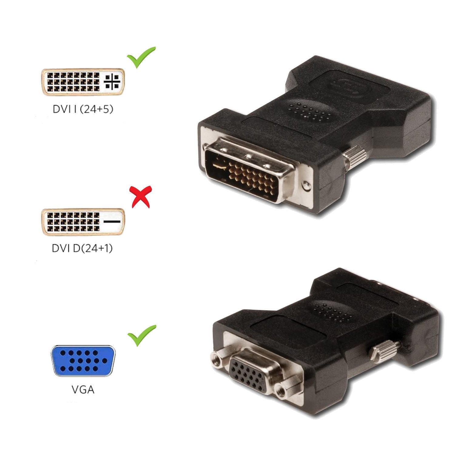 EAN 8056045871923 - Ewent EC1250 cambiador de género para cable DVI-I 24+5 VGA Negro imagen 3