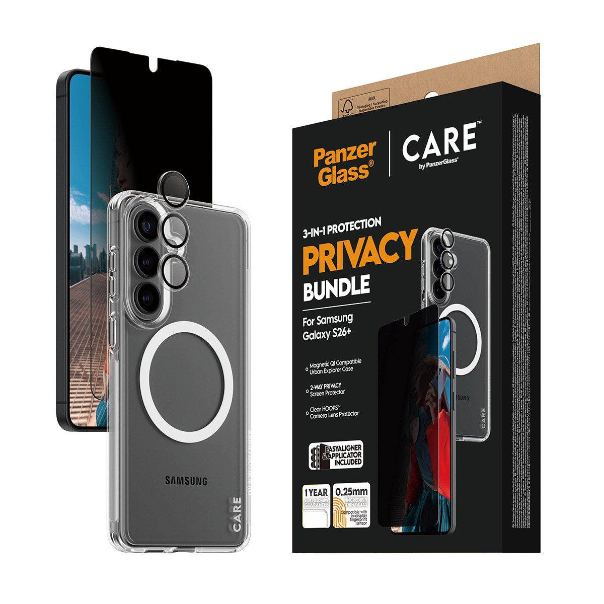 EAN 5715685034541 - PanzerGlass ® | CARE™ by ® Privacy 3-in-1 Bundle Samsung Galaxy S26+ Protector de pantalla 1 pieza(s) imagen 7