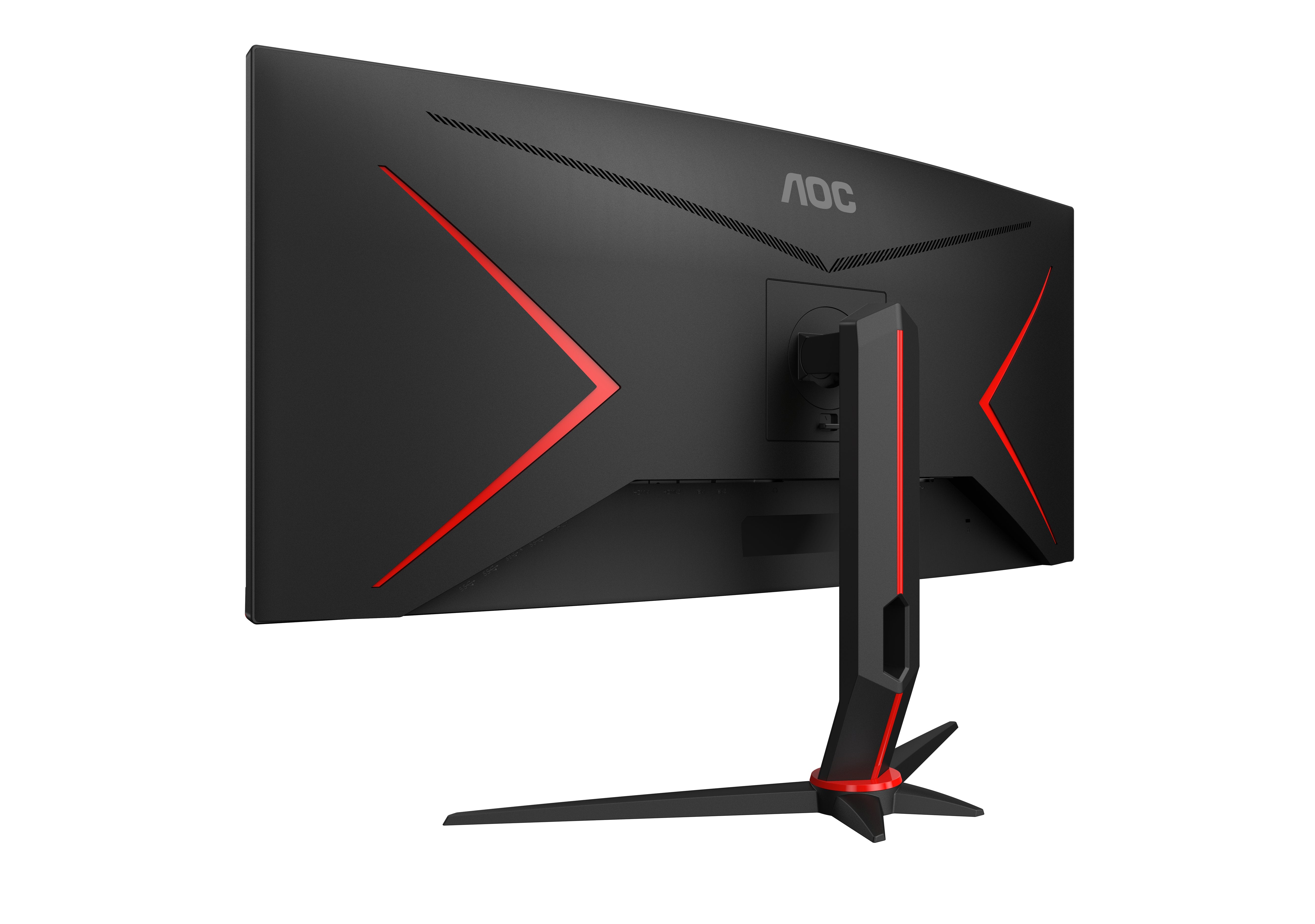 Monitor Aoc Cu34g2xp Bk 34" 3440x1440 Va 180hz High Adjustable Stand Hdr400 Freesync Premium Usb Hub 4x3.0 2xdp 2xhdmi
