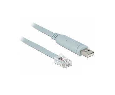 Delock Adaptador Usb 2.0 Tipo-A Macho > 1 X Serial Rs-232 Rj45 Macho 5,0 M Gris