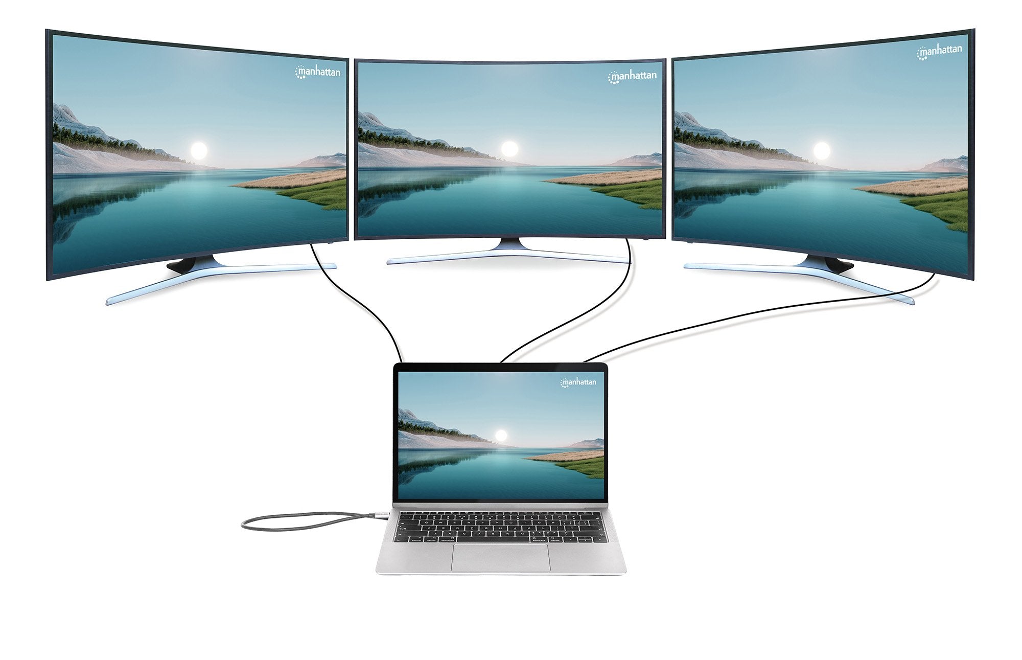 Manhattan Dockingmation 12-In-1 4k 1xhdmi 2xdp 3xusb-A