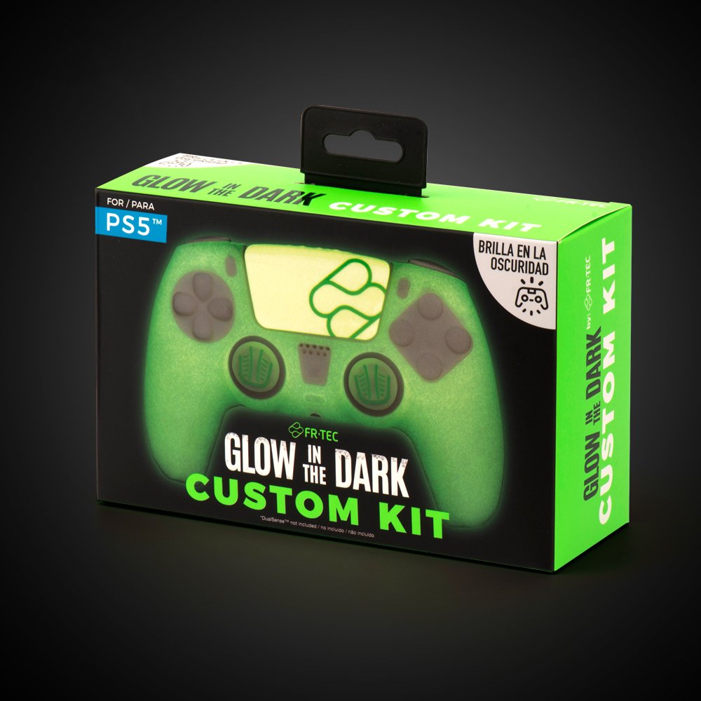 Funda Silicona Blade Fr-Tec Custom Kit Glow In The Dark Para Mando Ps5 Verde