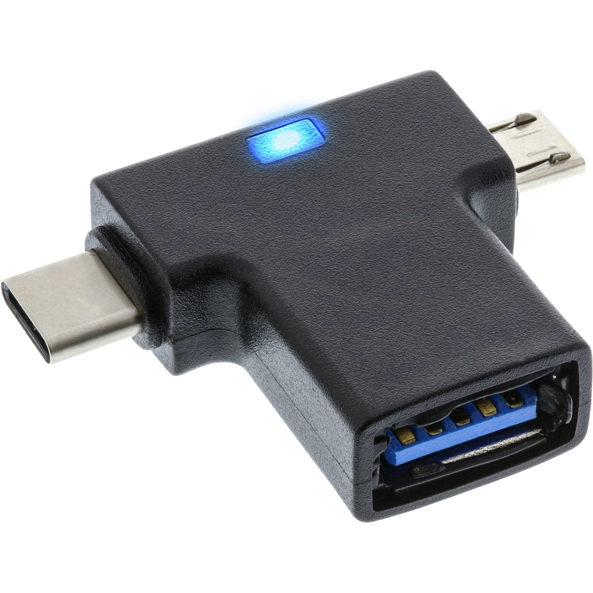 Adaptador En T Inline Usb 3.1/2.0 Otg, Tipo C Macho O Micro-Usb A A Hembra