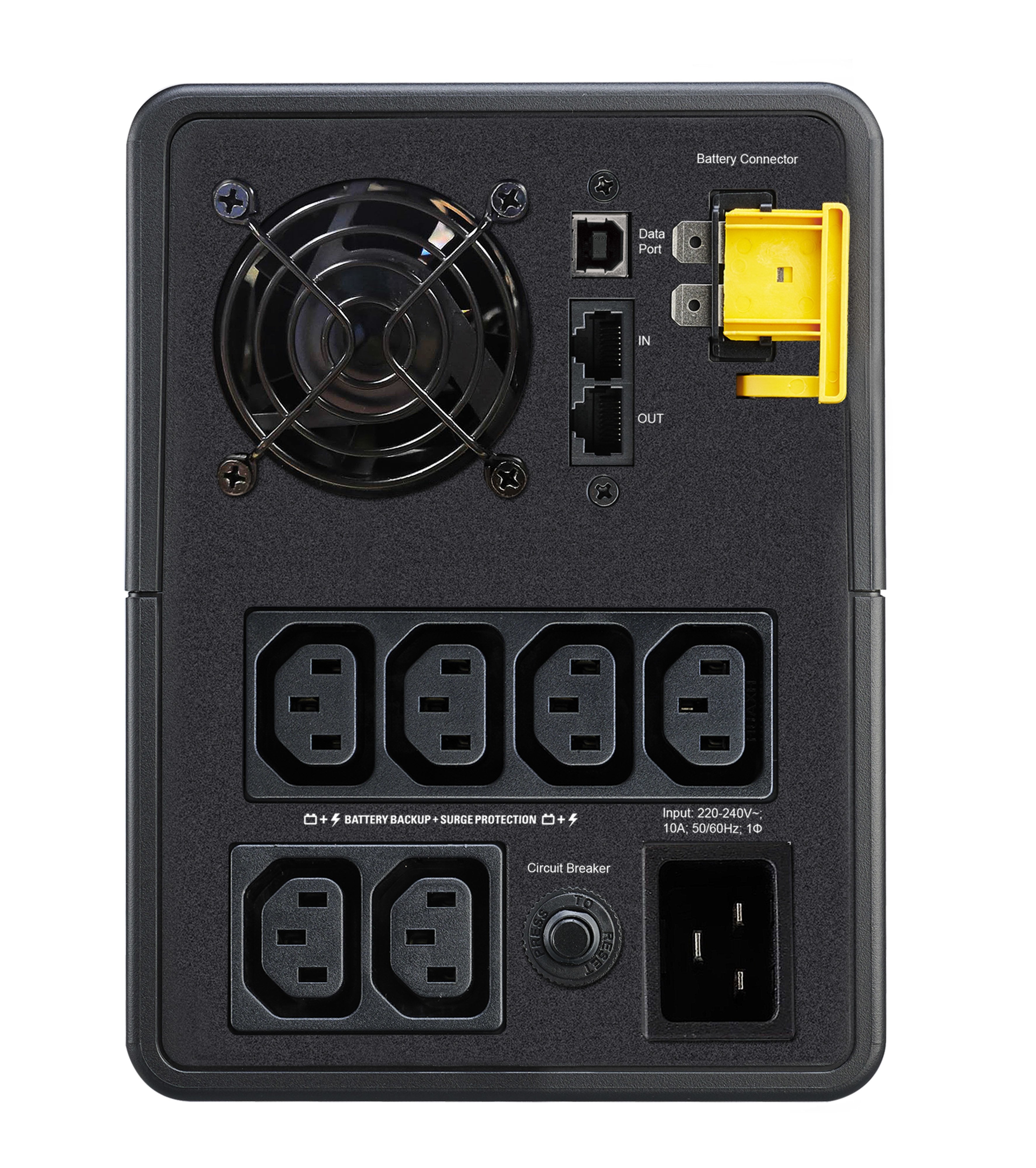 EAN 0731304410836 - APC BX2200MI sistema de alimentación ininterrumpida (UPS) Línea interactiva 2,2 kVA 1200 W 6 salidas AC imagen 2