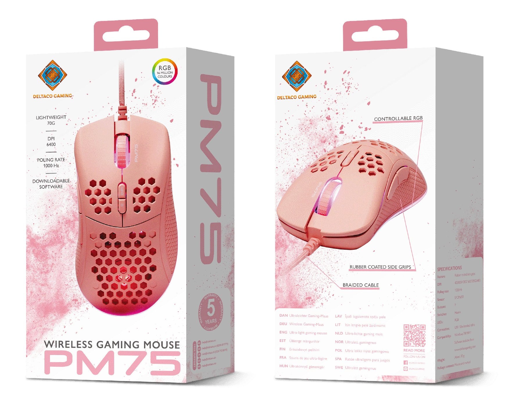 EAN 7333048057228 - Deltaco Gaming GAM-108-P teclado USB Rosa imagen 7