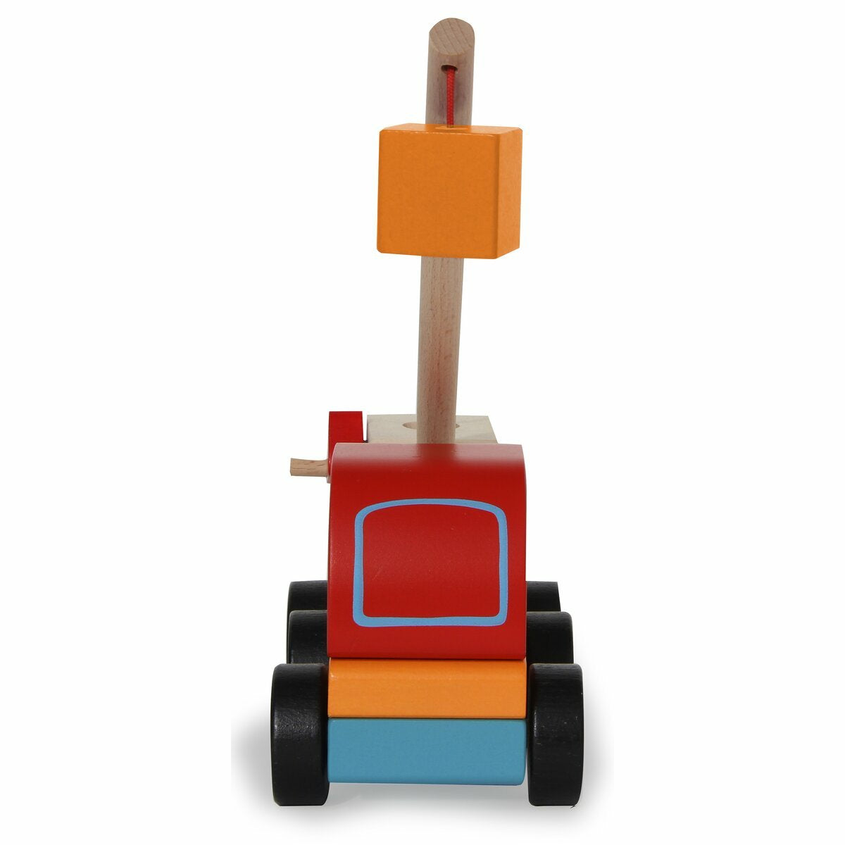 Jamara Juguete De Madera Kidiwood Juego Enchufable Grúa Móvil Colorido 3+