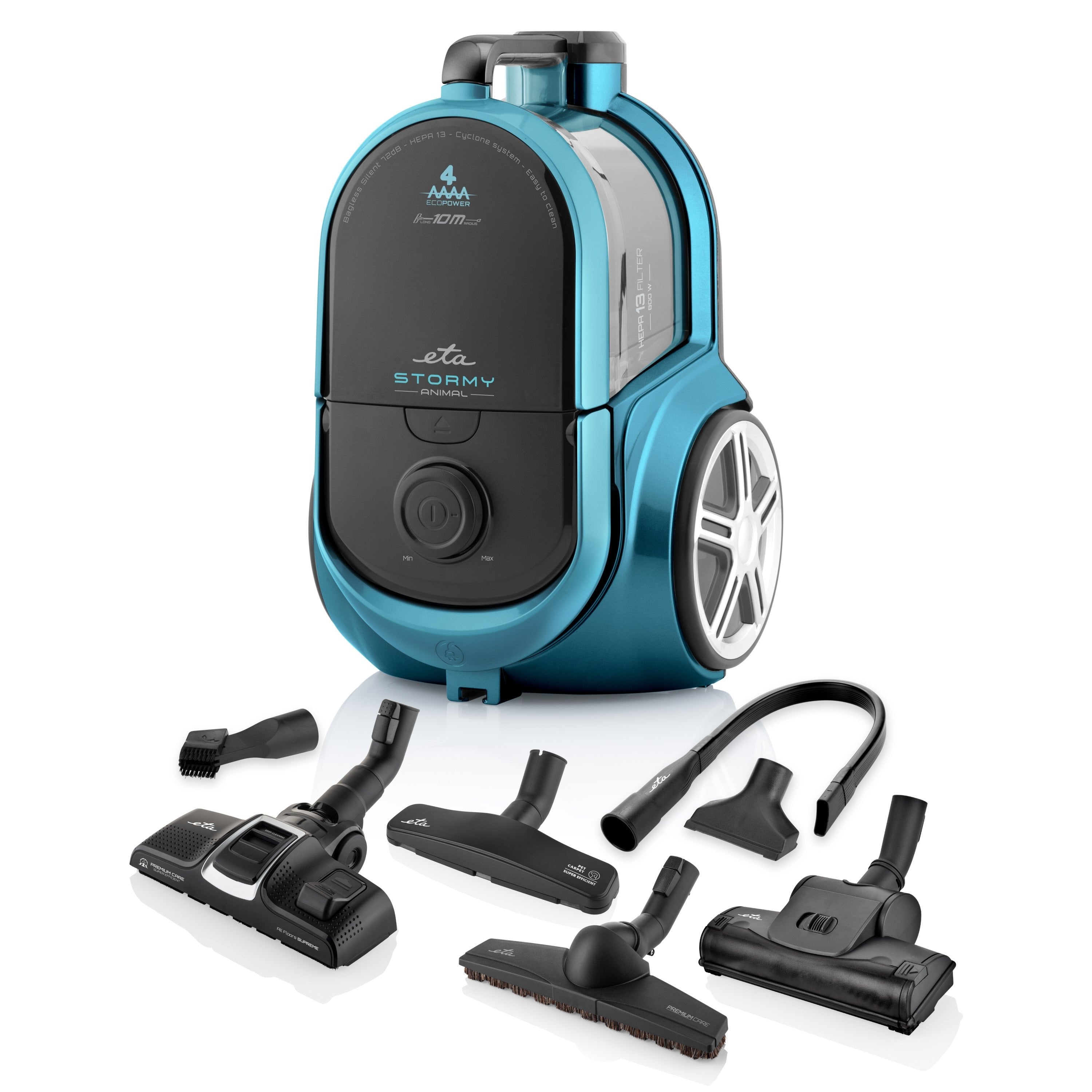 Aspirador Eta Stormy Eta251790000 Sin Bolsa, Potencia 700 W, Capacidad Polvo 2,2 L, Azul