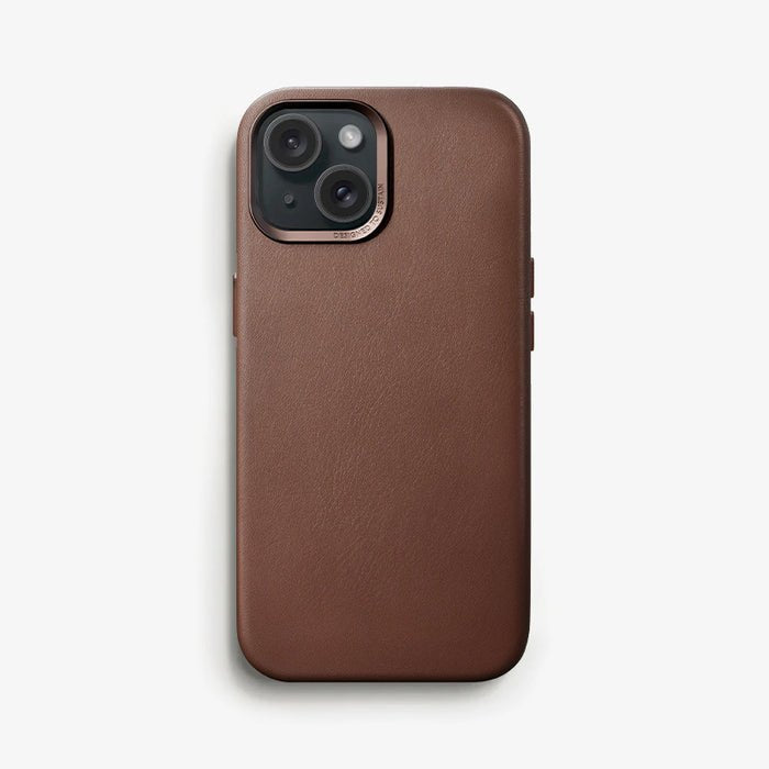 Woodcessories Bio Leather Funda Magsafe Iphone 15 Plus Marrón