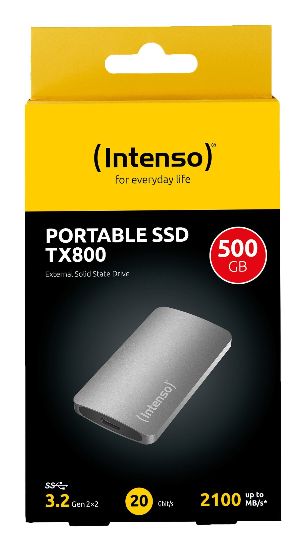 EAN 4034303035571 - Intenso TX800 500 GB USB Tipo C USB 3.2 Gen 2x2 Antracita imagen 3