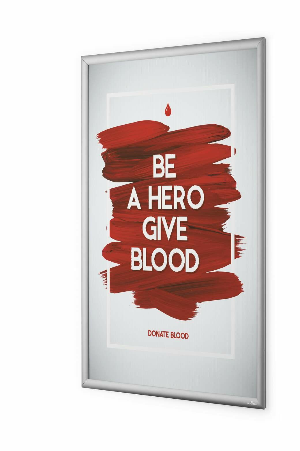 Durable 500923 Marco Para Pared 660 X 900 Mm Rectángulo Plata Aluminio