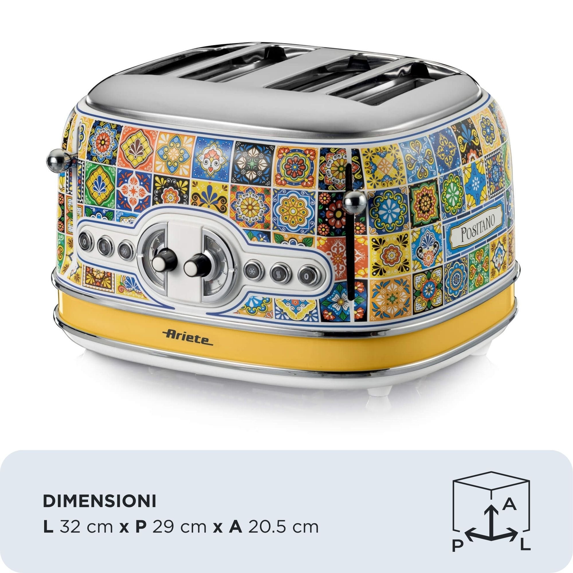 EAN 8003705122826 - Ariete 0156/0P 6 4 rebanada(s) 1630 W Azul, Amarillo imagen 2