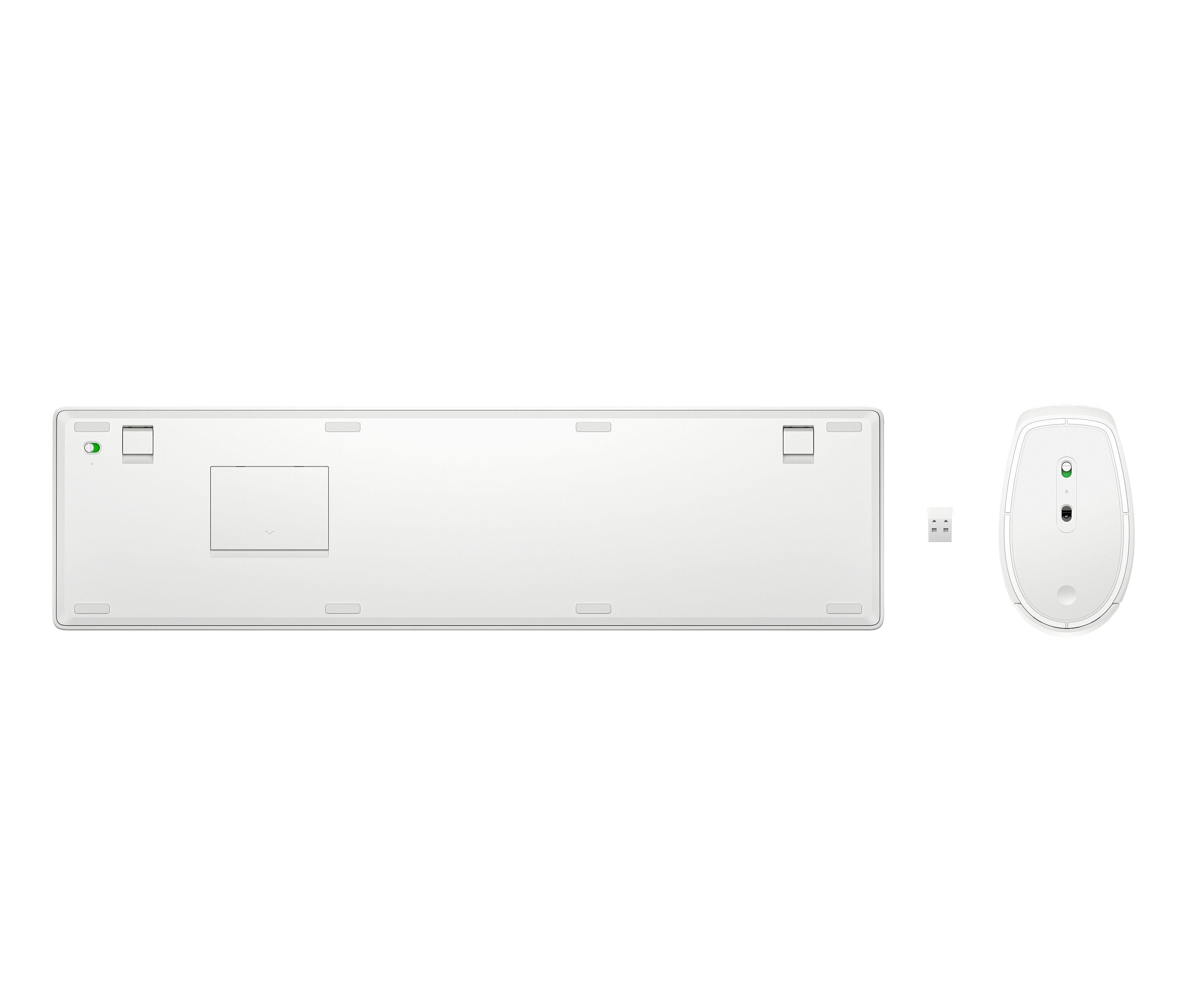 Teclado Y Ratón Inalámbricos Hp 650, Juego De Sobremesa Blanco, Diseño De 4r016aa#Abd