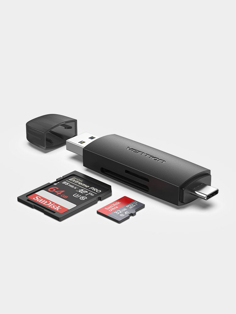 Lector De Tarjetas Externo Vention Clkb0 Usb 3.0 Y Usb Tipo-C