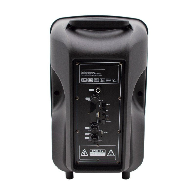 Lauson Llx35 Negro Altavoz Inalámbrico Portátil 28w Bluetooth Karaoke Fm Luces Usb Sd