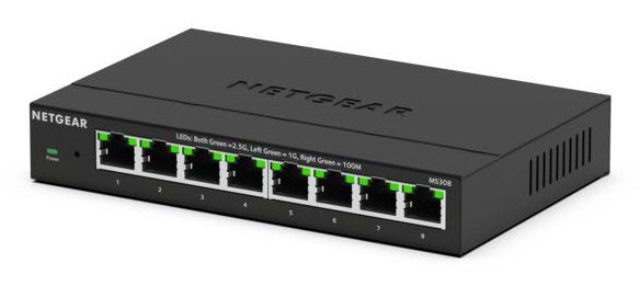 Netgear Ms308 Conmutador Multi-Gigabit Sin Gestionar 8 X 100/1000/2.5g Sobremesa Montaje En Pared