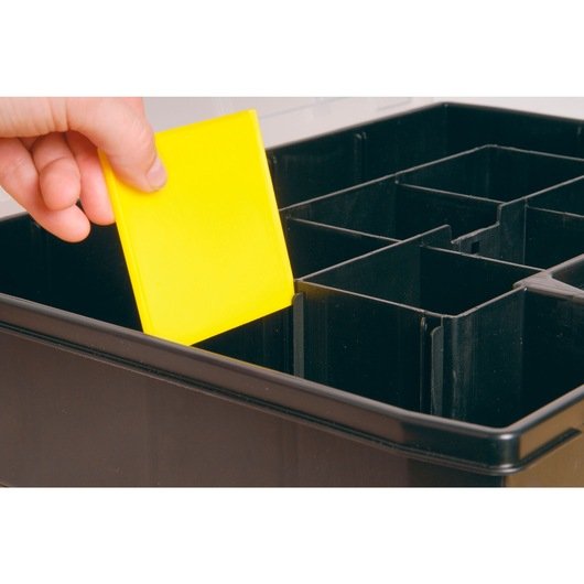 Caja De Herramientas Stanley Cubix 1-94-745 Pieza Pequeña Negro, Transparente, Amarillo Negro/Amarillo, Caja Para Piezas Pequeñas, Negro, Transparente, Amarillo, 90 Mm, 430 Mm, 330 Mm