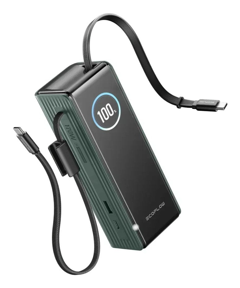 Ecoflow Rapid 25k Build-In Cable - Powerbank Green