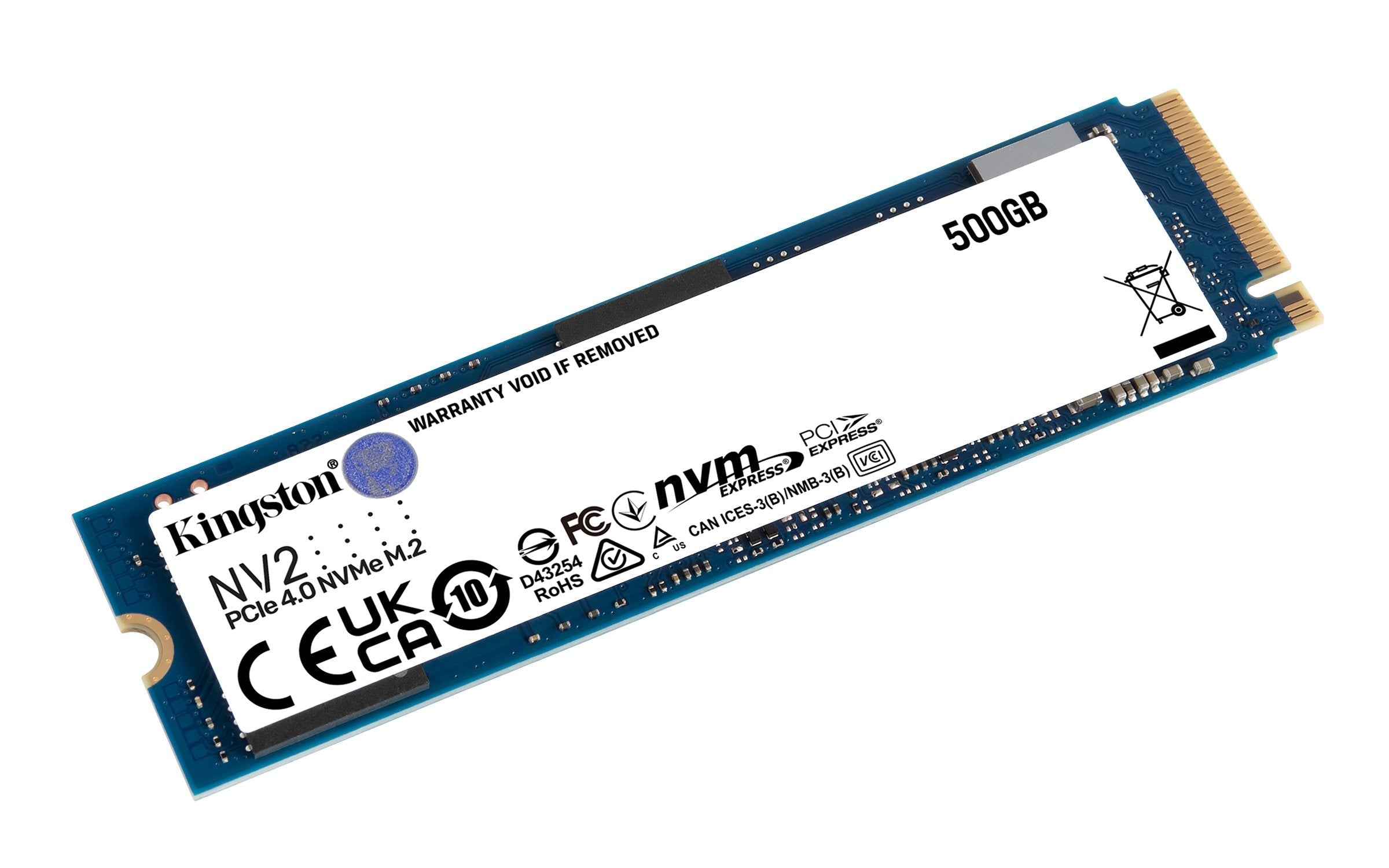 Disco Ssd Kingston Nv2 M.2 500gb Pcie G4x4 2280 Rw: 3500/2100mb/S, 160tbw Nvme