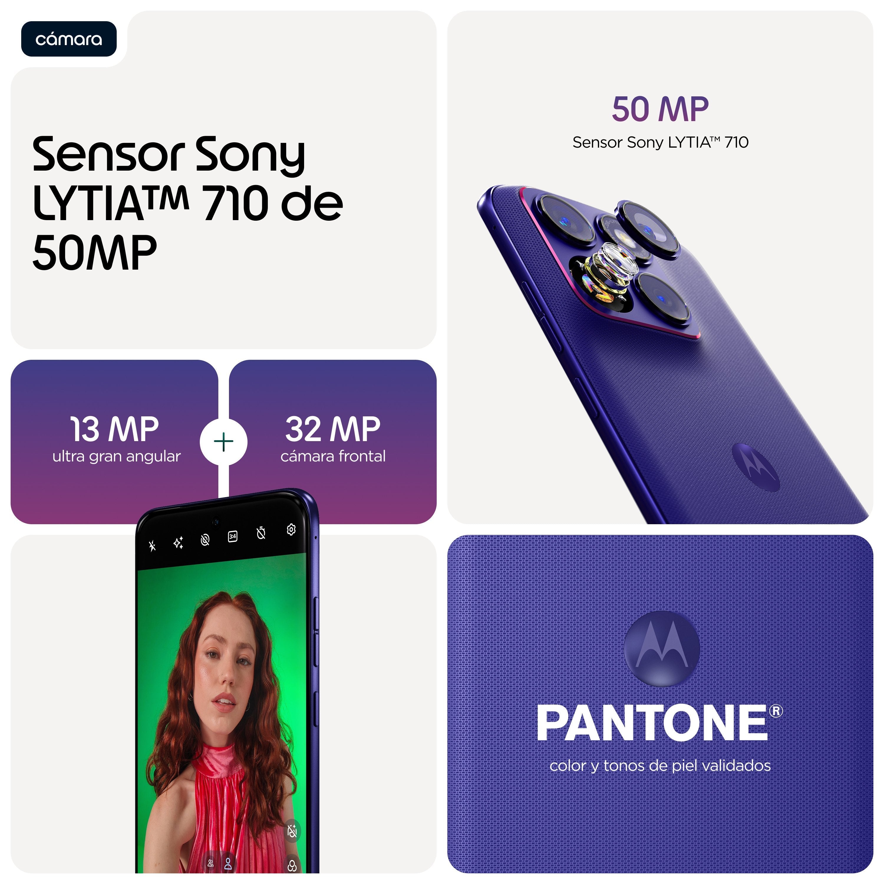 EAN 0840493621739 - Motorola edge 70 fusion 17,2 cm (6.78") SIM doble Android 16.0 5G USB Tipo C 8 GB 256 GB 7000 mAh Violeta imagen 6