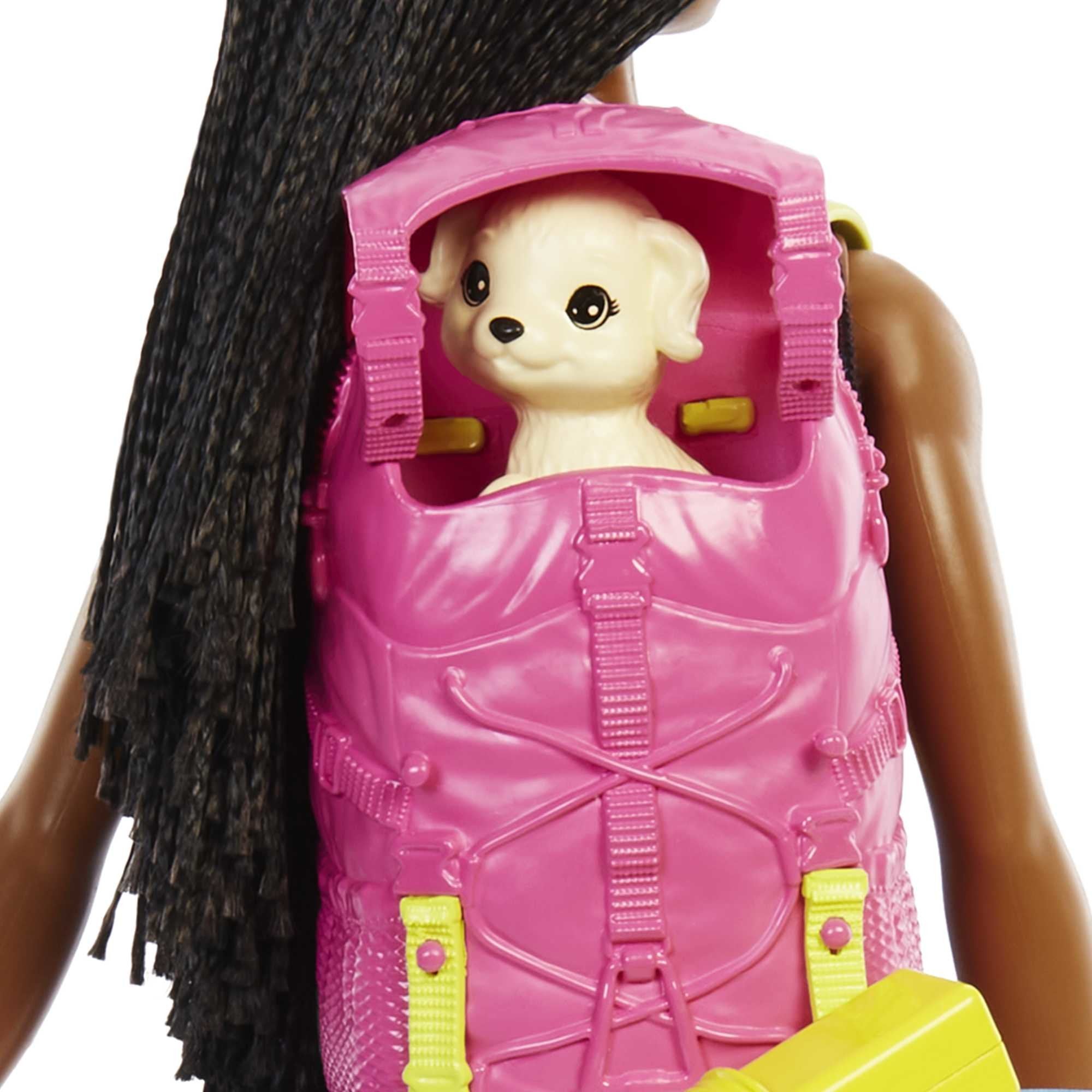 Mattel Barbie Juego Camping Con Muñeca Brooklyn, Cachorro Y Accesorios Hdf74