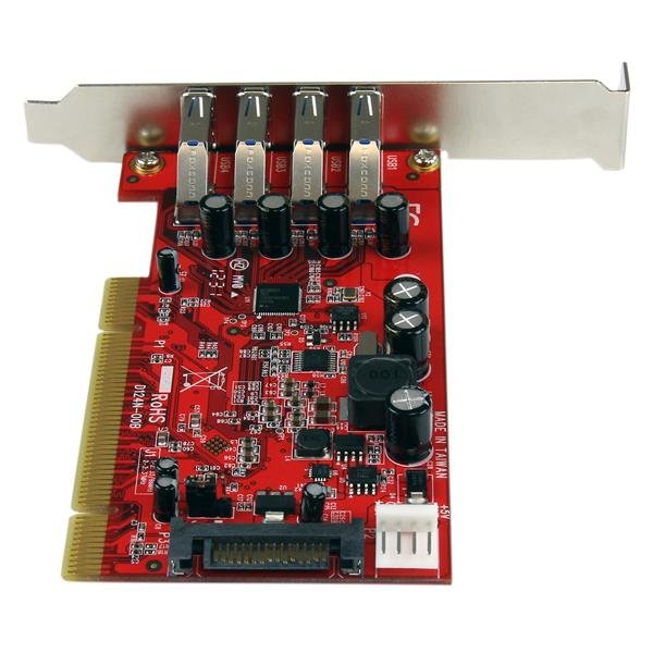 Startech Tarjeta Pci Usb 3.0 Superspeed 4 Puertos Con Conector Lp4 Sataâ