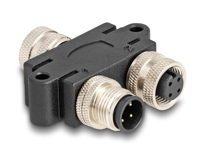 Delock M12 Y-Splitter A-Kodiert 4 Pin 1 X Hembra A 1 X Macho