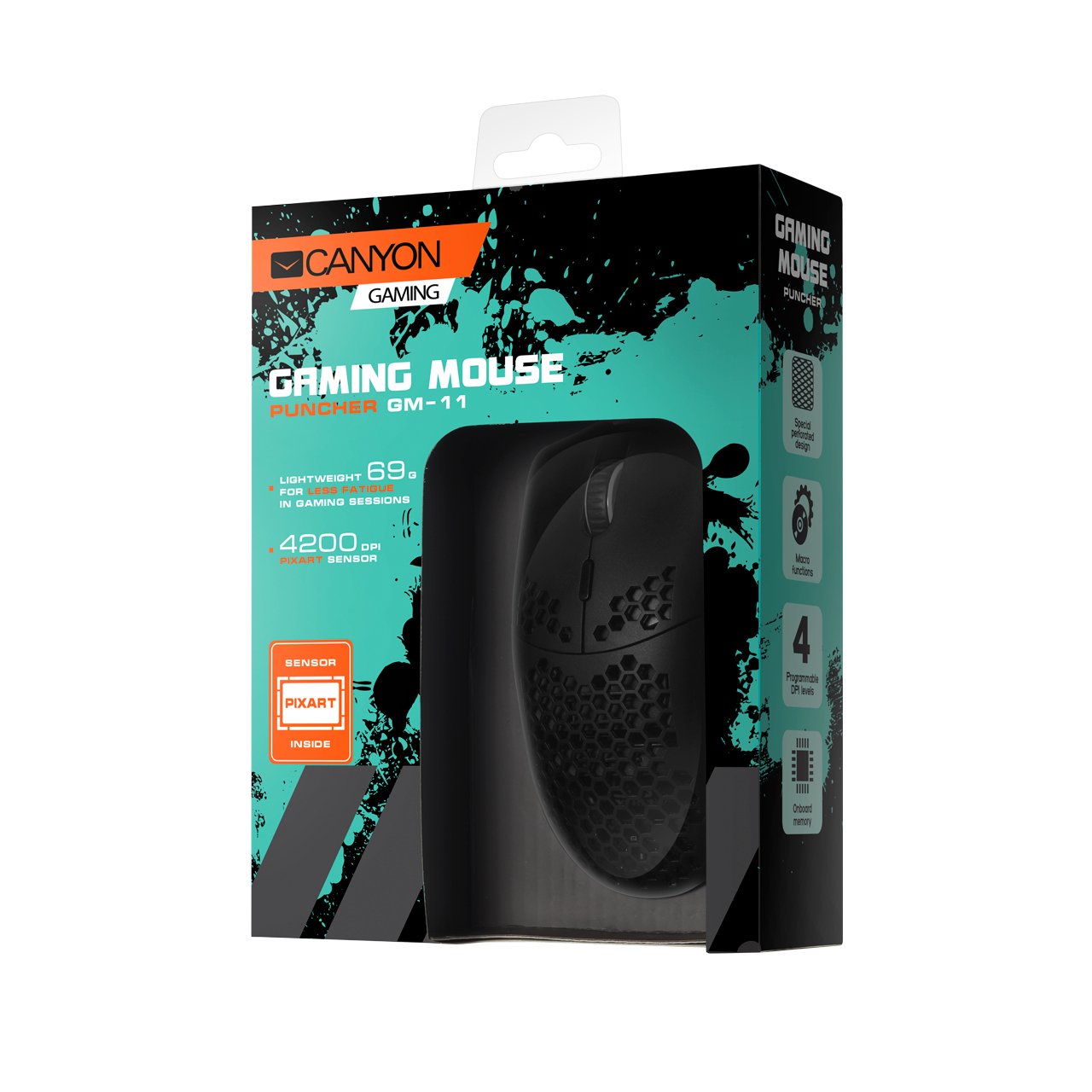 EAN 5291485007447 - Canyon Puncher ratón Juego mano derecha USB tipo A Óptico 3200 DPI imagen 5