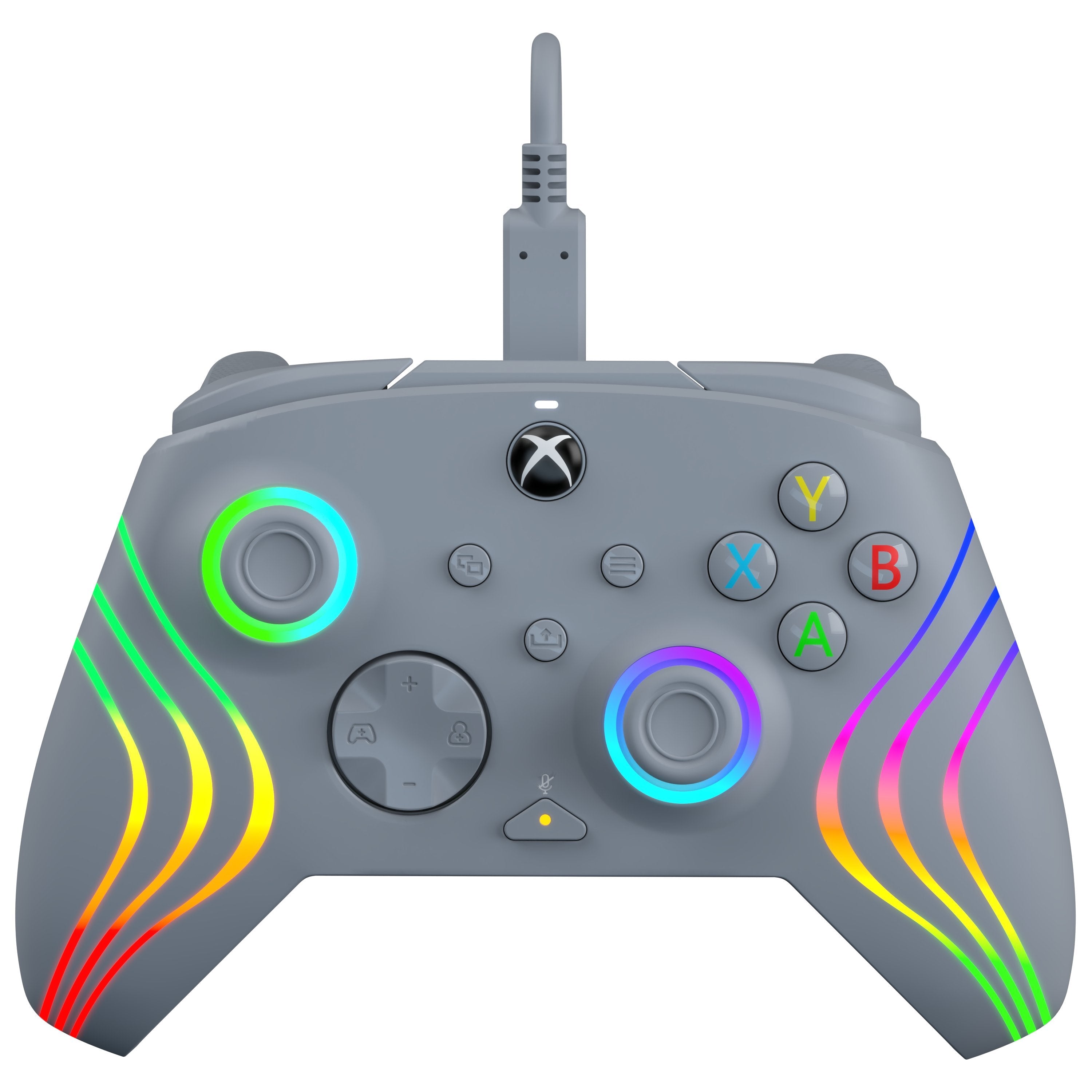 Mando Pdp Afterglow Wave Alámbrico, Gamepad (Gris, Para Xbox Y Pc)