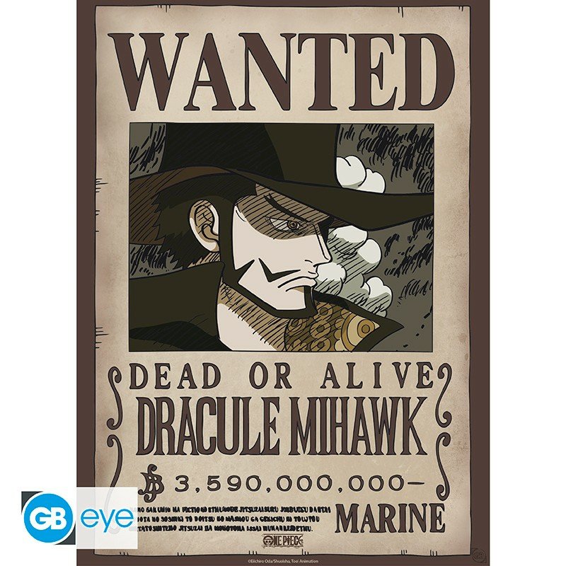 Poster Gb Eye Chibi One Piece Wanted Mihawk Wano