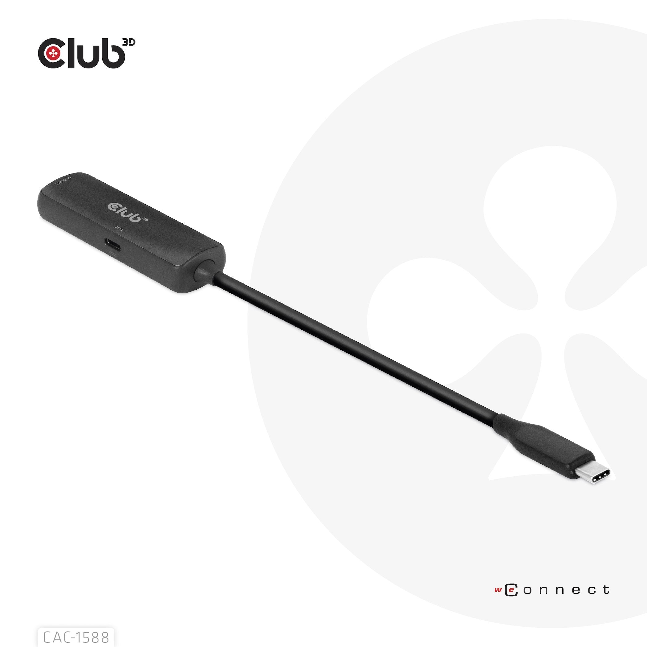 EAN 8719214472610 - CLUB3D CAC-1588 adaptador de cable de vídeo 0,17 m USB Tipo C Negro imagen 10
