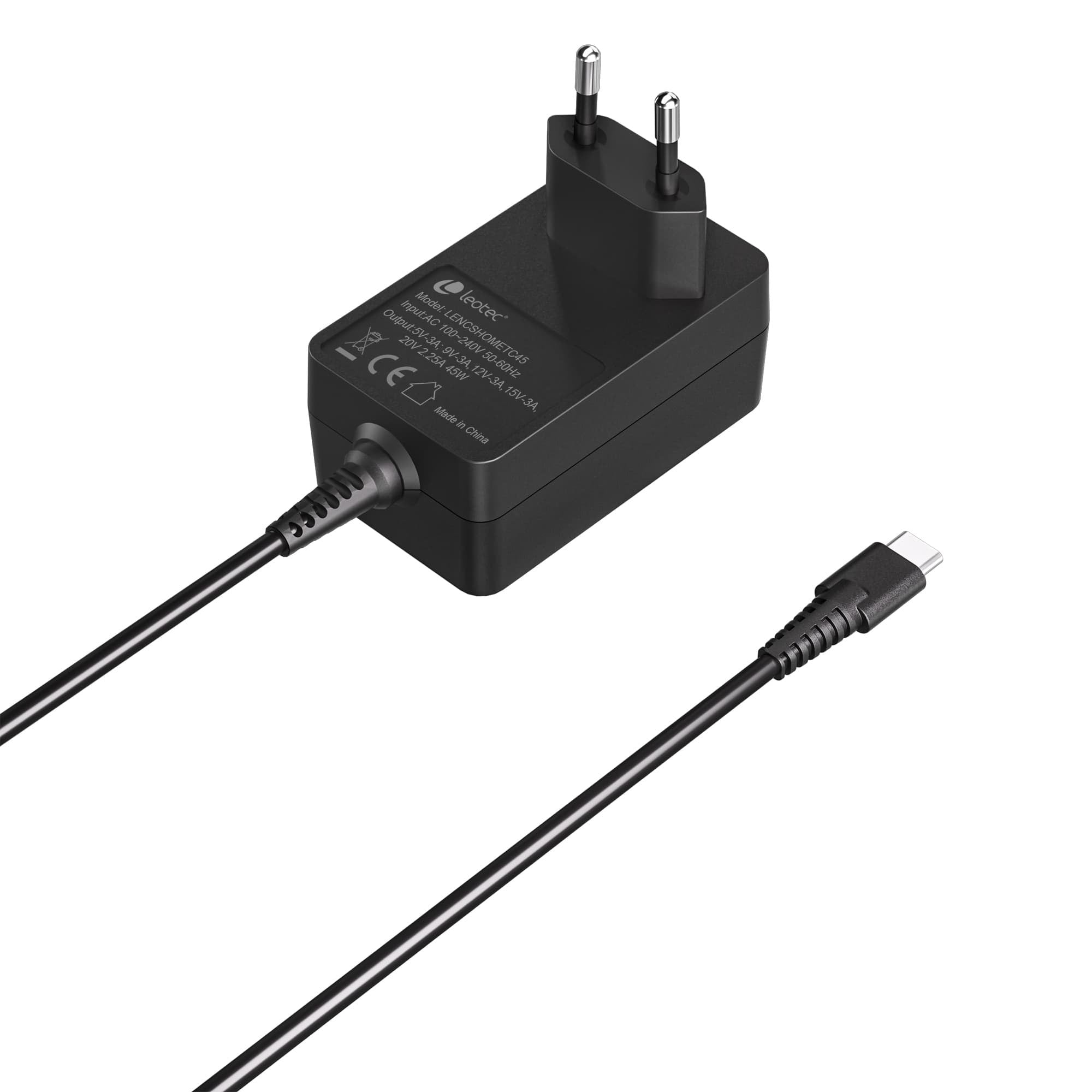EAN 8436588882578 - Leotec LENCSHOMETC45 cargador de dispositivo móvil Universal Negro Corriente alterna Carga rápida Interio imagen 2