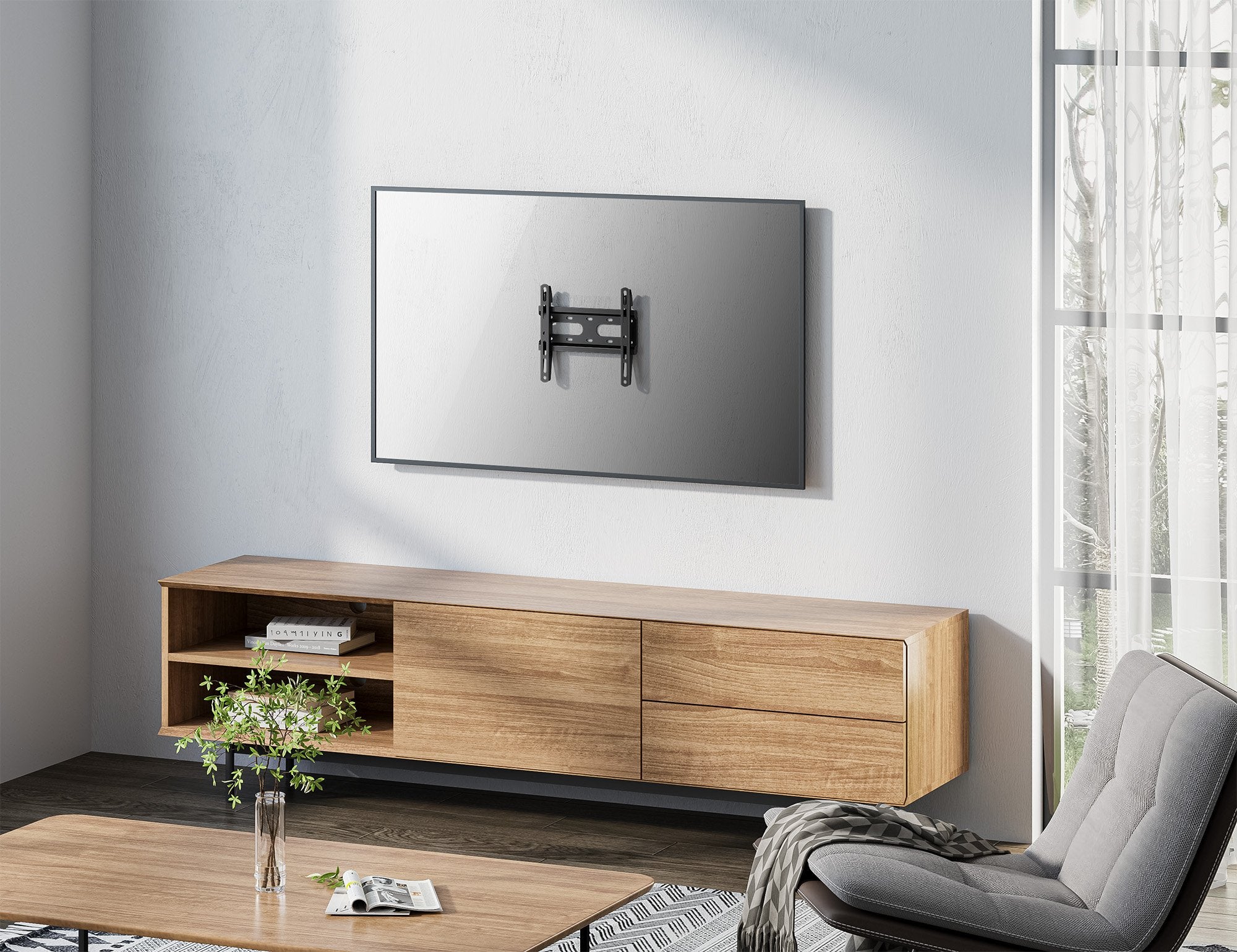 EAN 0766623462259 - Manhattan 462259 soporte para TV 109,2 cm (43") Negro imagen 8