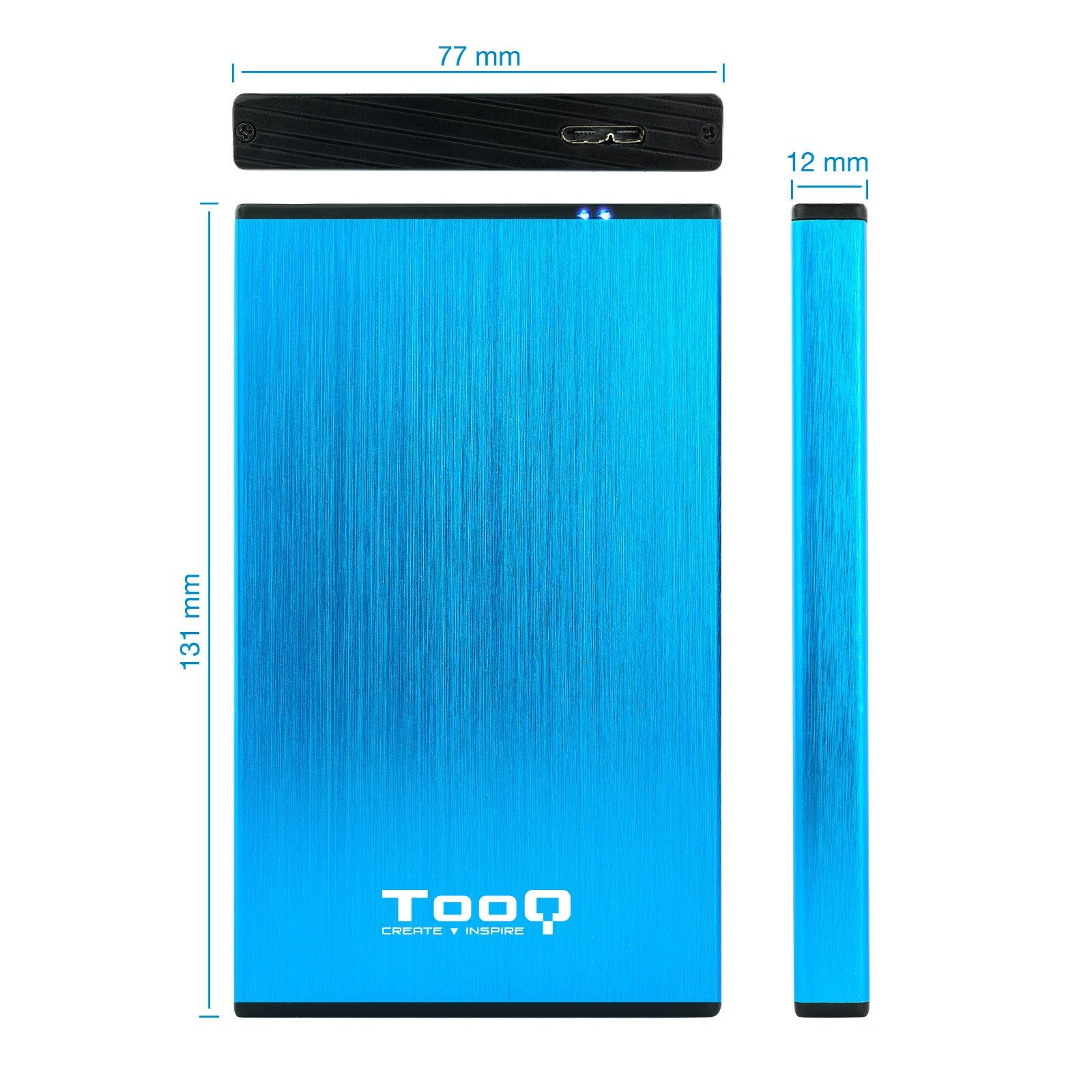 EAN 8433281009639 - TooQ TQE-2527BL caja para disco duro externo Caja de disco duro (HDD) Negro, Azul 2.5" imagen 5