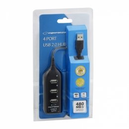 EAN 5905784768601 - Esperanza EA116 hub de interfaz 480 Mbit/s Negro imagen 2